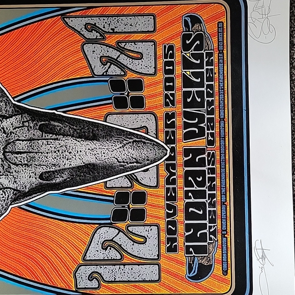 2005 Silk Screen (Gold Leaflet) Eagles Concert poster. Indian Wells CA - Picture 4 of 6